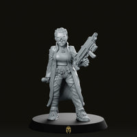 Cyberpunk Female Bodyguard Miniature