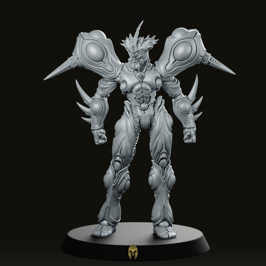 Dark Gigantic Bio Techno Man A Miniature - We Print Miniatures