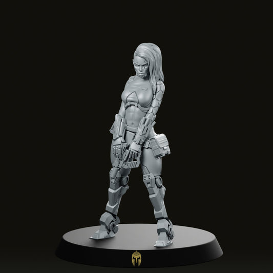 Debra Warren 02 Cyberpunk Miniature - We Print Miniatures -Unit9