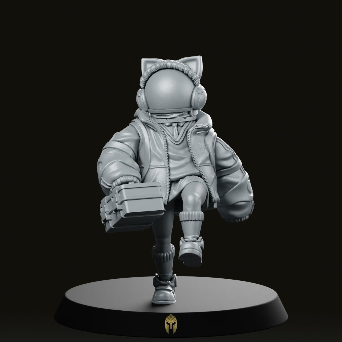 Delivery Gurl Itsy Pitsy Cyberpunk Miniature - We Print Miniatures