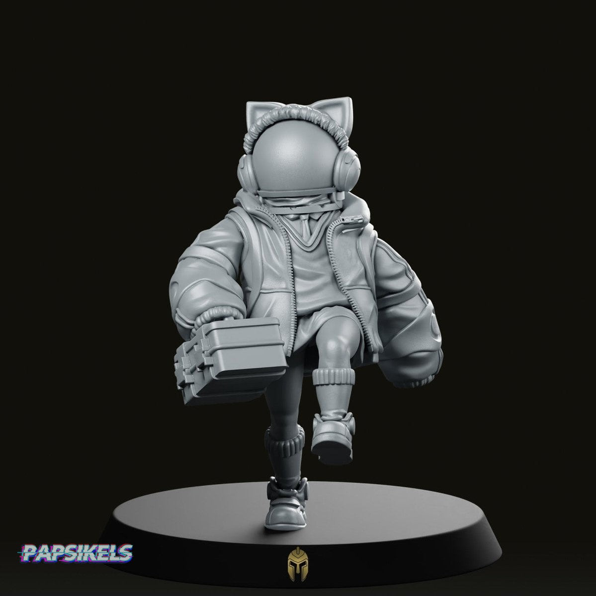 Delivery Gurl Itsy Pitsy Cyberpunk Miniature - We Print Miniatures