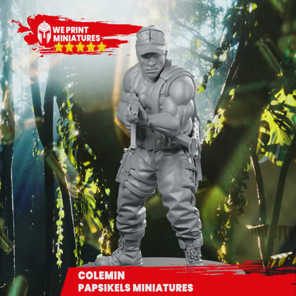 Colemin Abrahan with Machine gun Miniature