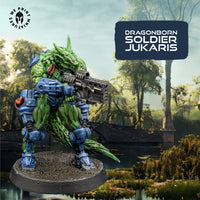 Dragonborn Cyborg Soldier Jukaris The Swift Miniature