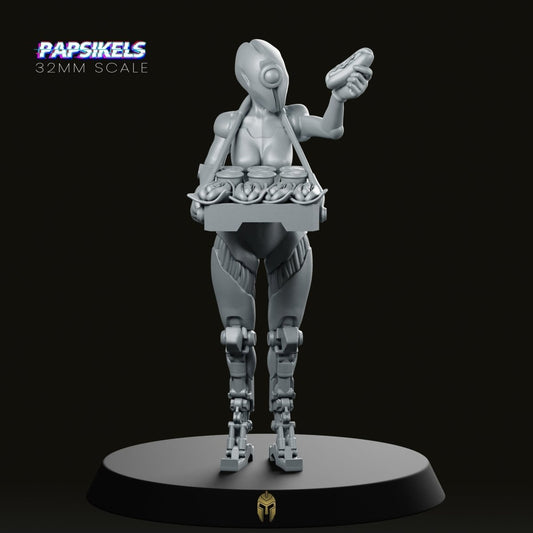 Droid Merchant Cyberpunk Miniature - We Print Miniatures -Papsikels Miniatures
