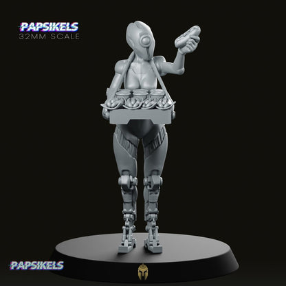 Droid Merchant Cyberpunk Miniature - We Print Miniatures