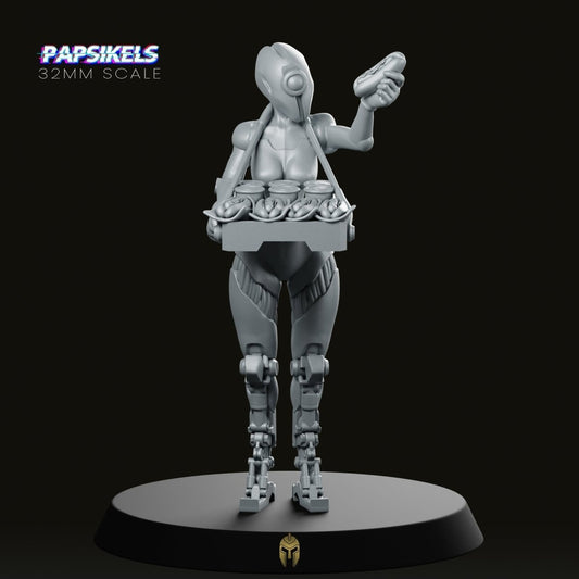 Droid Merchant Cyberpunk Miniature - We Print Miniatures