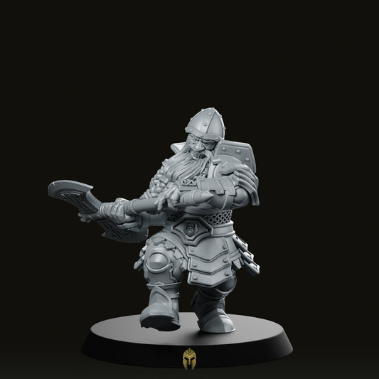 Dwarf B with Axe Miniature - We Print Miniatures -DungeonDog