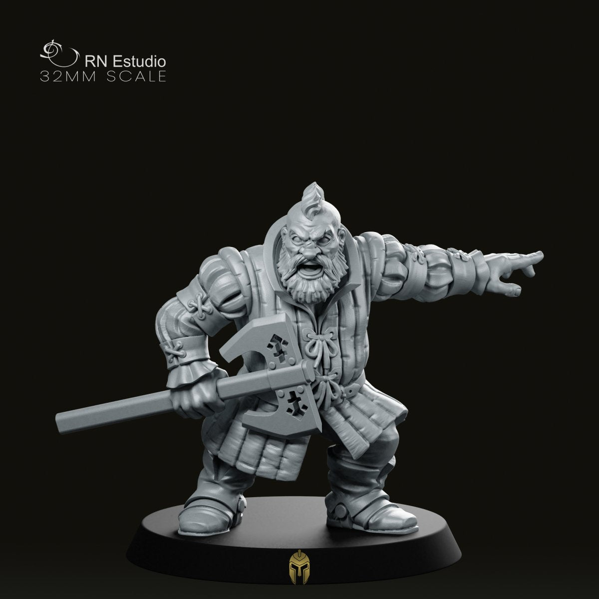 Dwarf Bori Van Gilden Axe Miniature - We Print Miniatures -RN Estudio
