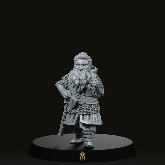 Dwarf Gawli Fantasy Miniature - We Print Miniatures -The Printing Goes Ever On