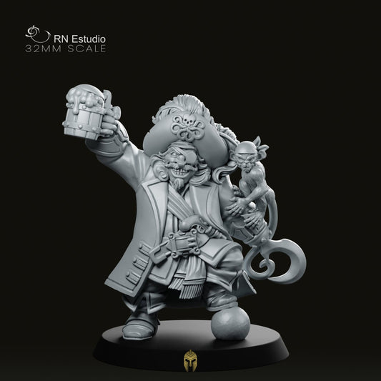 Dwarf Madolff Pirate Miniature - We Print Miniatures -RN Estudio