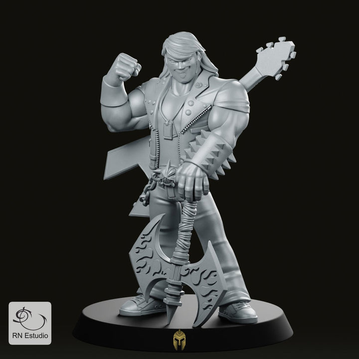 Eddie God Of Rock Miniature Guitar Axe Warrior