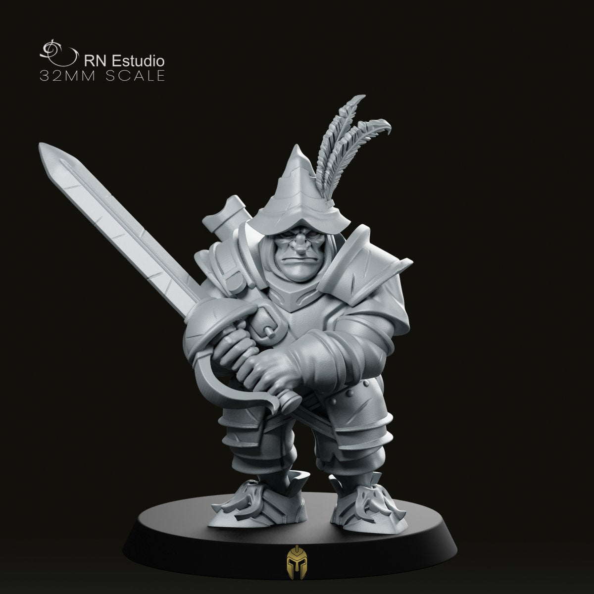 Edwin Warrior Miniature - We Print Miniatures