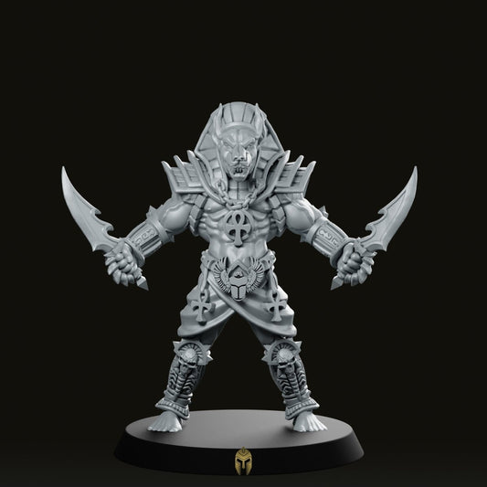 Egyptian Anubti warrior with daggers Miniature - We Print Miniatures