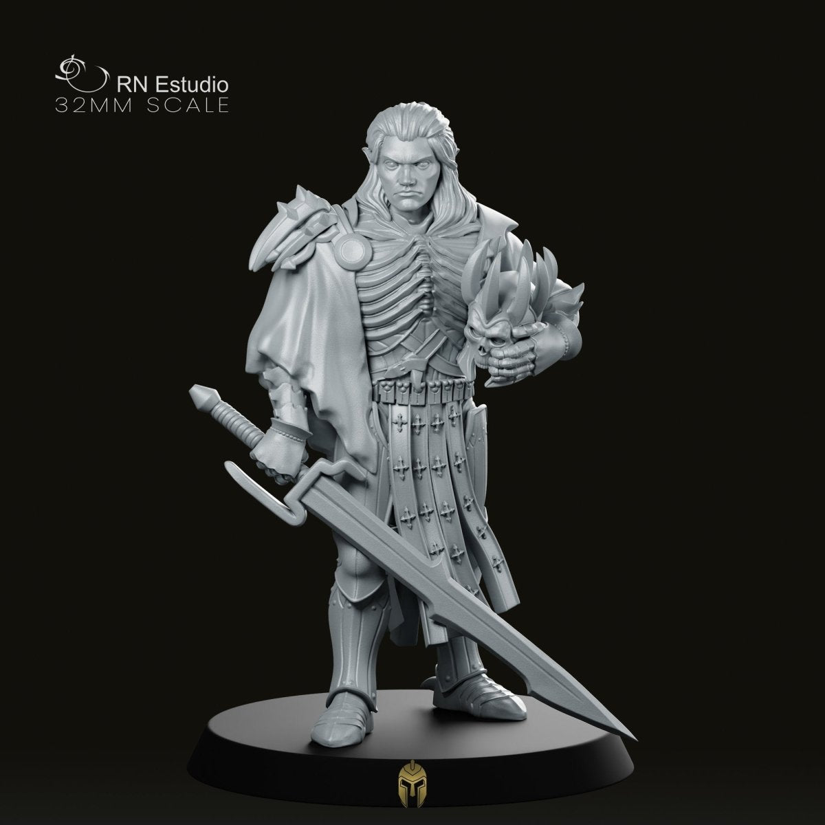 Elf Deathknight Arnodin Miniature - We Print Miniatures