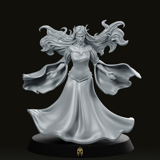 Elven Queen Fey Witch Miniature - We Print Miniatures -The Printing Goes Ever On