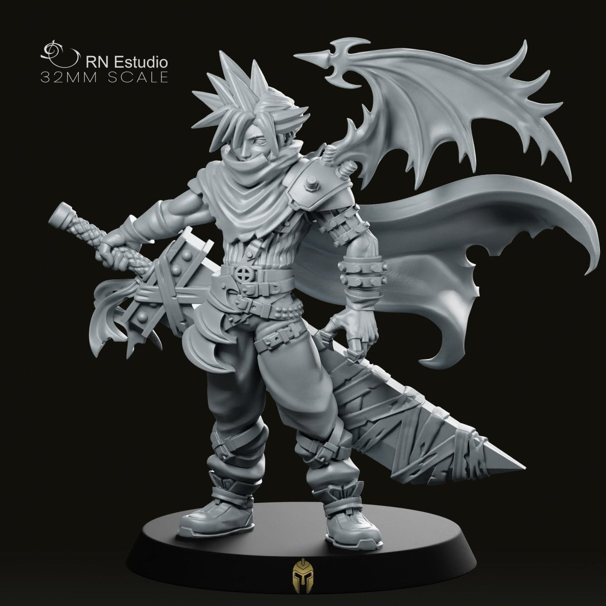 Fantasy Claude with Wings JRPG Miniature - We Print Miniatures