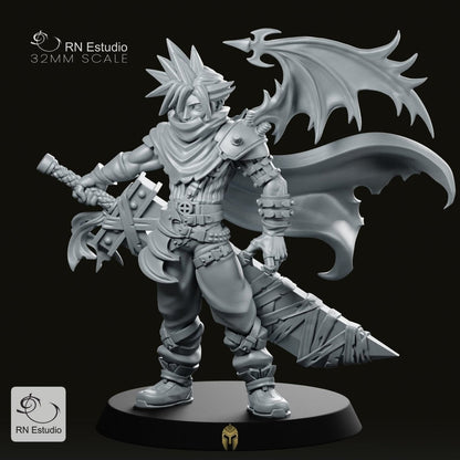 Fantasy Claude with Wings JRPG Miniature - We Print Miniatures