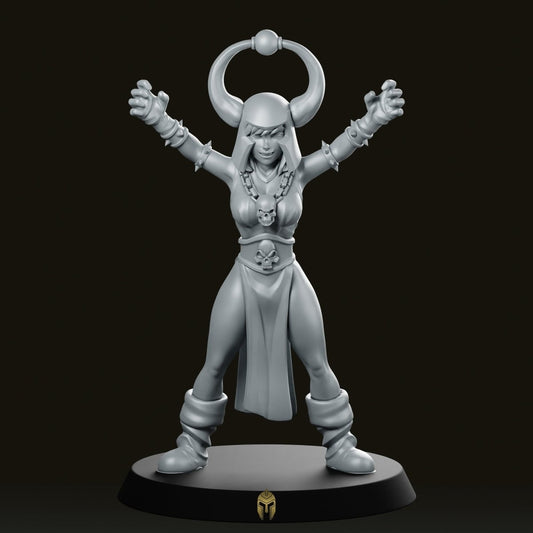 Fantasy Dark Sorceress Female Miniature - We Print Miniatures -RN Estudio