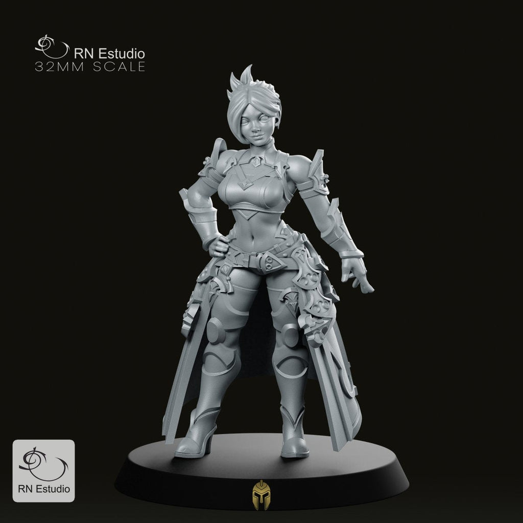 Fantasy Female Lolissa Bladeguard Miniature - We Print Miniatures -RN Estudio