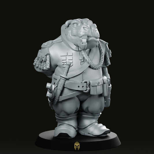 Fantasy Giff Officer Miniature - We Print Miniatures -Across The Realms