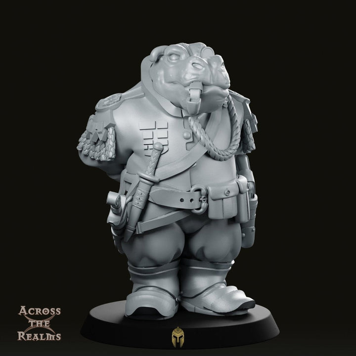 Giff Ufficiale con Pipa – Miniatura Fantasy del Comandante Ippopotamo Spaziale