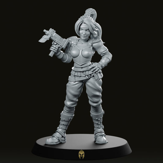 Fantasy Jessie Uzi JRPG Miniature - We Print Miniatures -RN Estudio