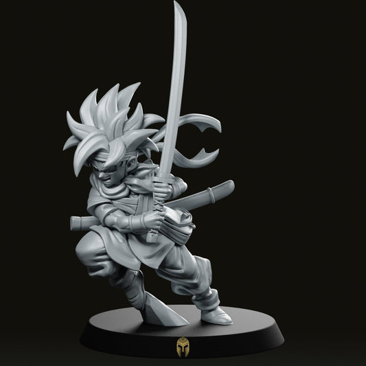 Fantasy Kentaro Swordmaster JRPG Miniature - We Print Miniatures -RN Estudio