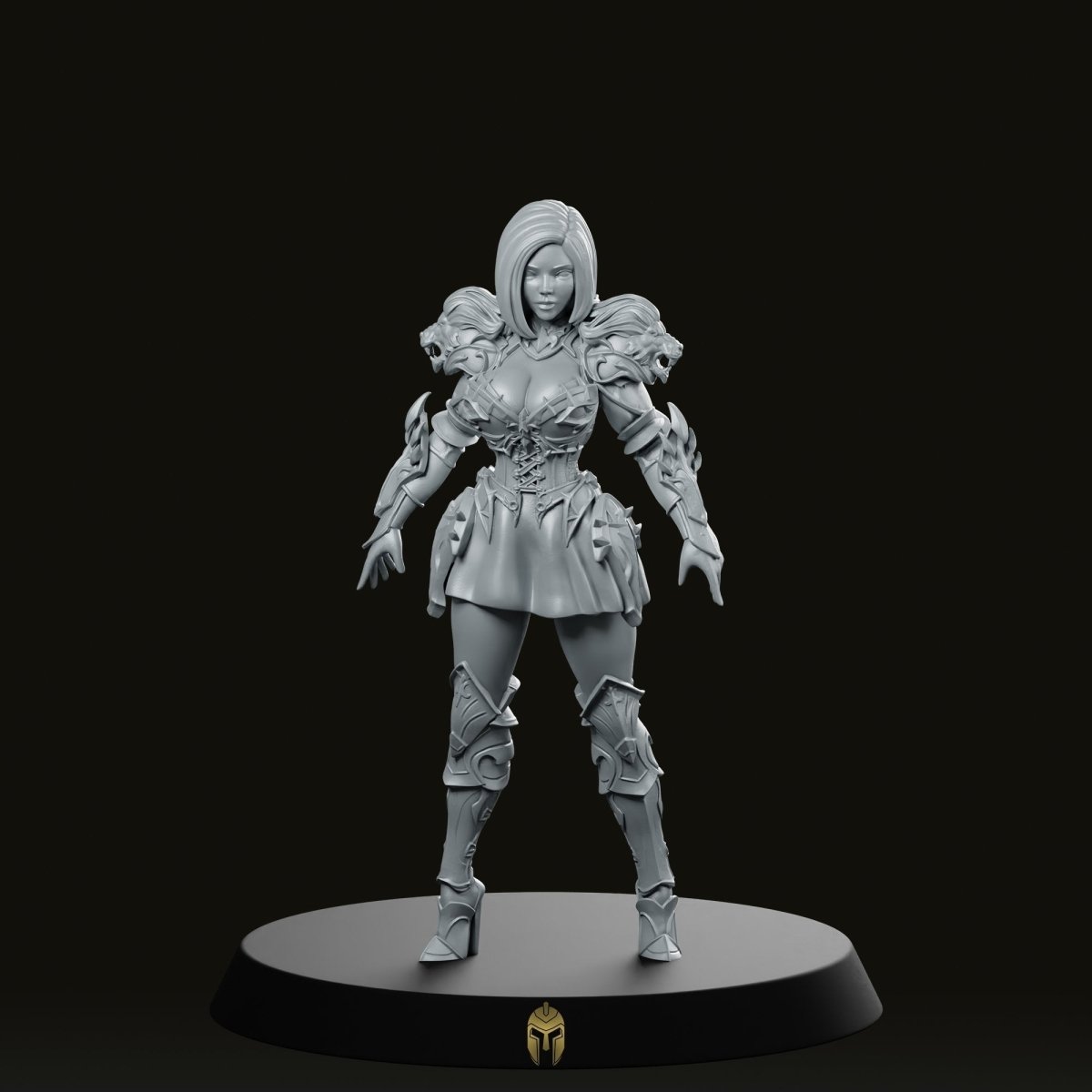 Fantasy Lionguard Female Miniature - We Print Miniatures -RN Estudio
