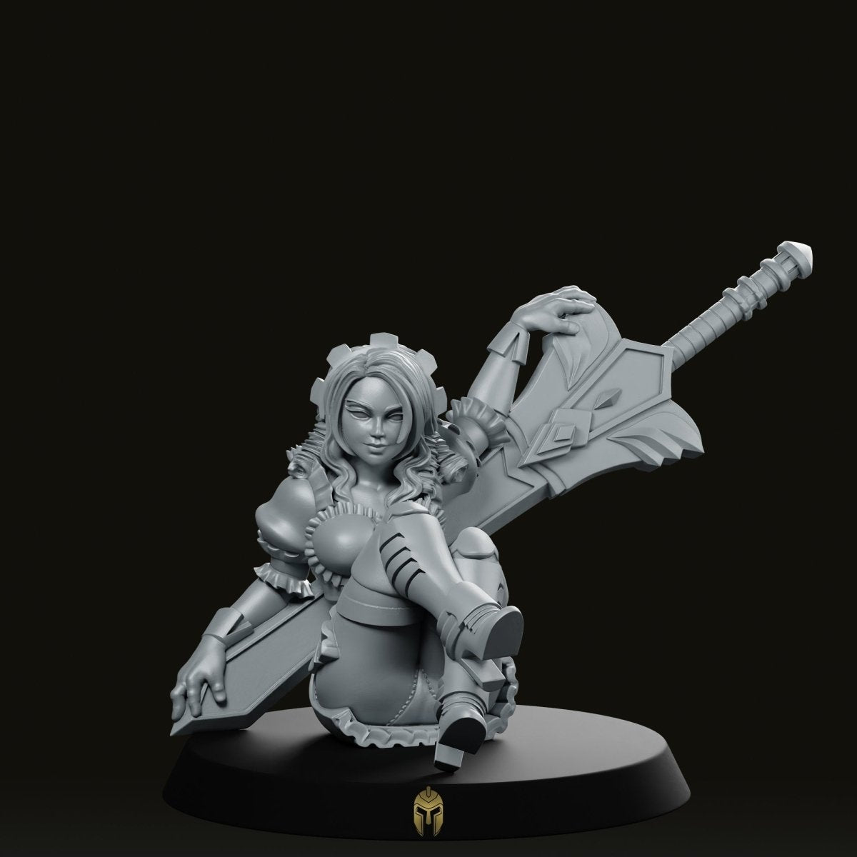 Fantasy Shareena Maid JRPG Miniature - We Print Miniatures -RN Estudio