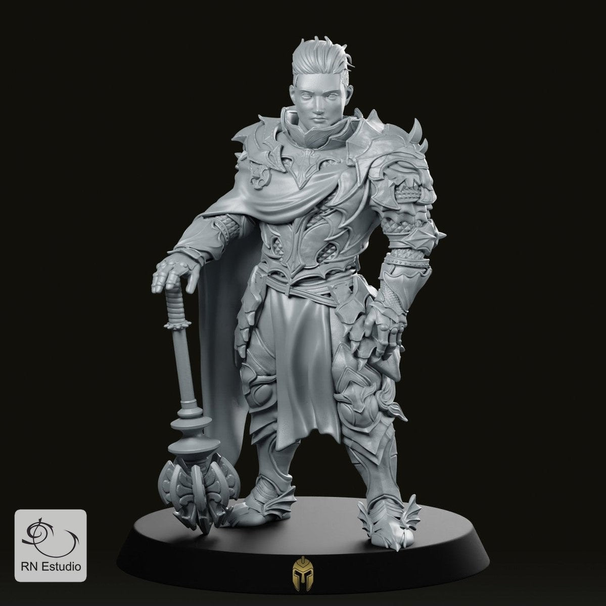 Fantasy Uthoran Dragon Knight Miniature - We Print Miniatures -RN Estudio