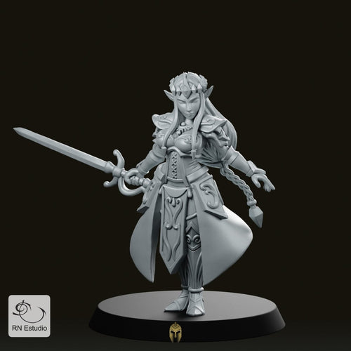Fantasy Zalidra Elven Princess Miniature - We Print Miniatures -RN Estudio