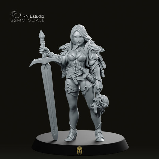 Fantasy Zirila Orc Slayer Miniature - We Print Miniatures -RN Estudio