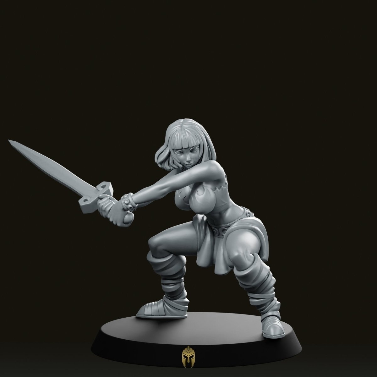 Female Barbarian Fantasy Miniature - We Print Miniatures -RN Estudio