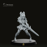 Female Hero Anne Warrior Miniature - We Print Miniatures -RN Estudio