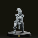 Female Street Punk Miniature - We Print Miniatures -Across The Realms