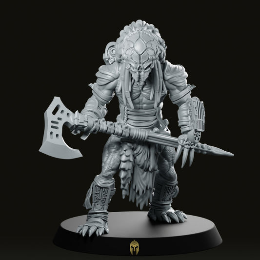 Feral Skull Hunter Berserker Bear Miniature - We Print Miniatures -Papsikels Miniatures