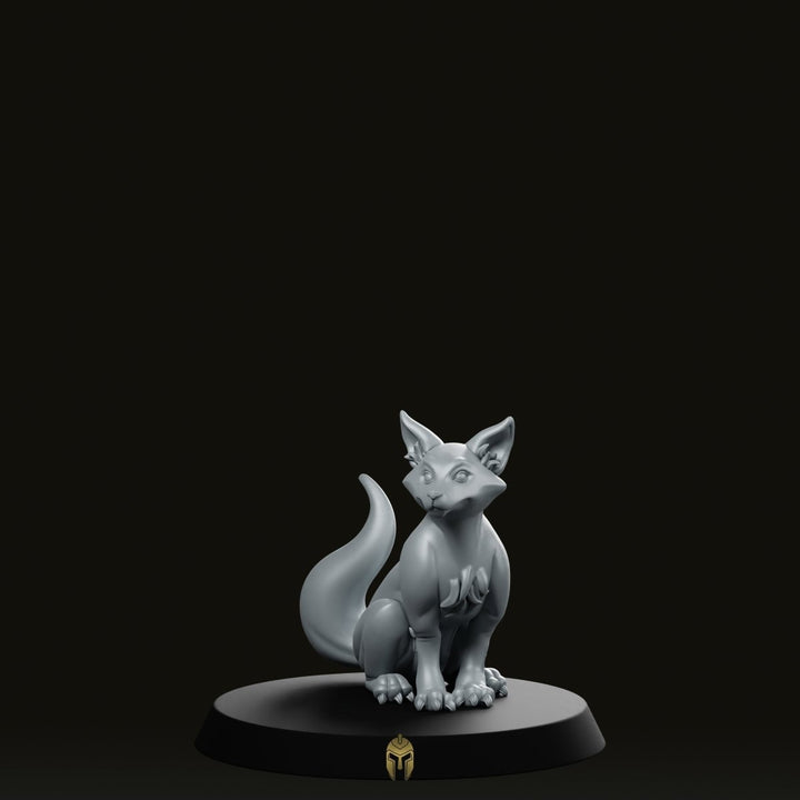 Miniatura Compañero Zorro Familiar del Bosque para Tabletop