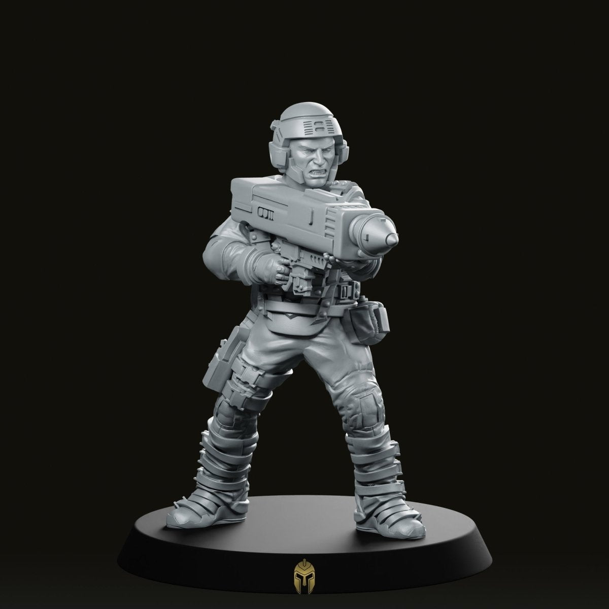 Garri Spaceborn Defender A Miniature - We Print Miniatures -Papsikels Miniatures