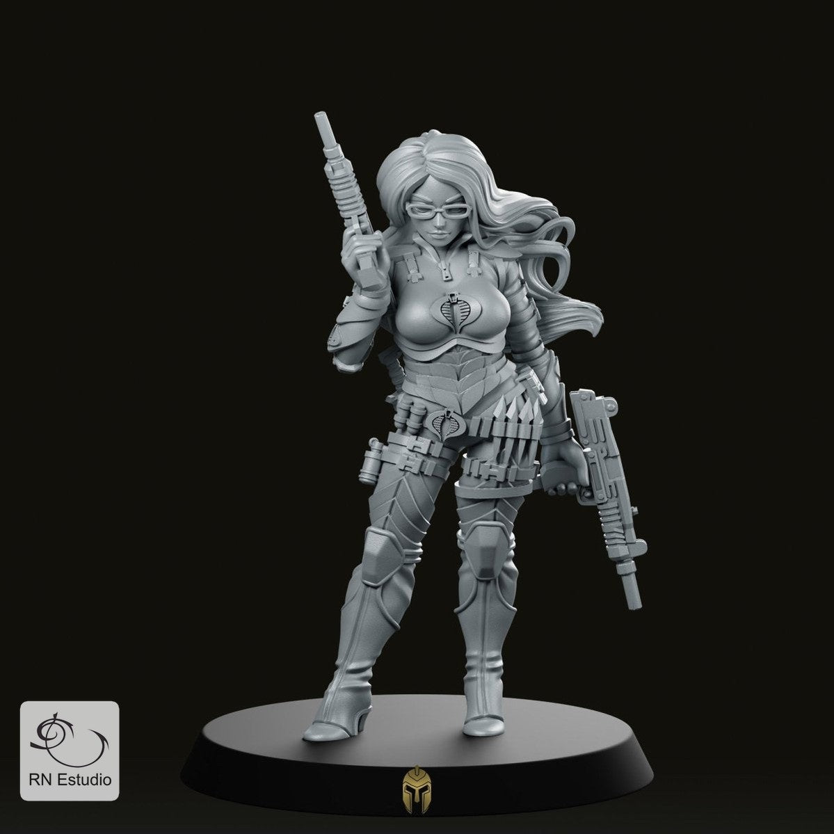 Gi Jim: Baroness Rah Rpg Miniature - We Print Miniatures -RN Estudio