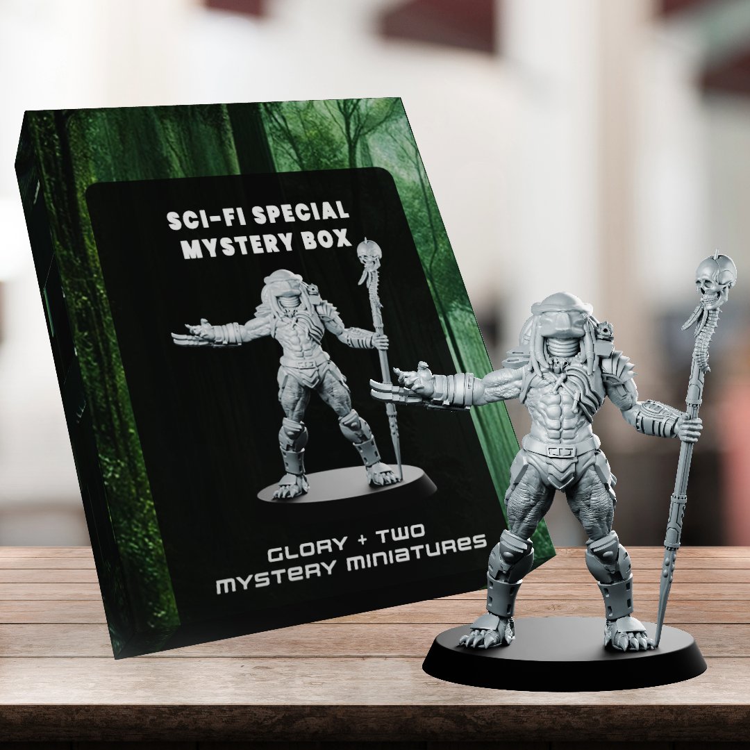 Glory + 2 Mystery Resin Miniatures Special - We Print Miniatures -We Print Miniatures