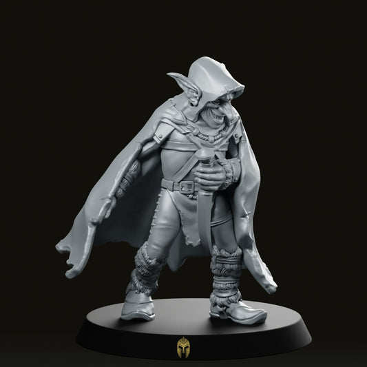 Goblin Assassin Cloak & Dagger Miniature - We Print Miniatures -DungeonDog