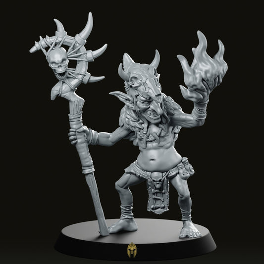 Goblin Shaman Miniature - We Print Miniatures -DungeonDog
