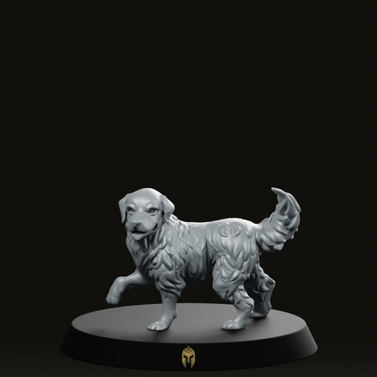 Gold Bare B Dog Pet Miniature - We Print Miniatures -CastNPlay
