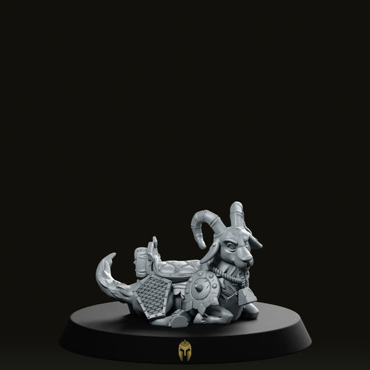 Got Warrior A Goat Miniature - We Print Miniatures -CastNPlay