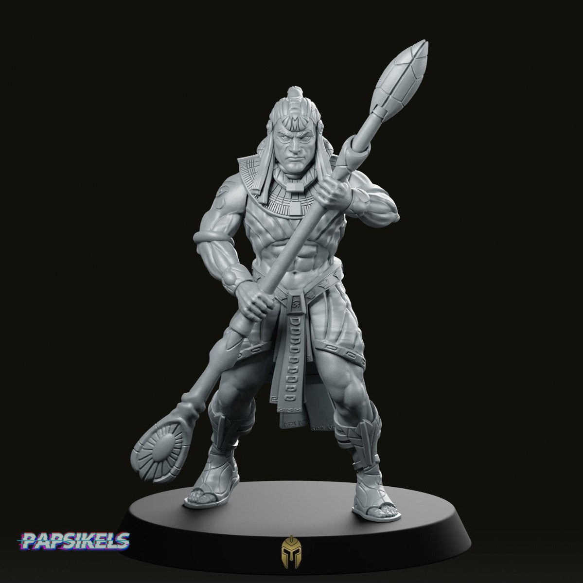 Guldoran Entrance Warrior_B Miniature - We Print Miniatures -Papsikels Miniatures