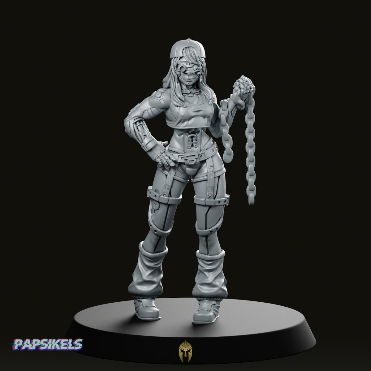 Haelstrom Gang Carla Miniature - We Print Miniatures -Papsikels Miniatures