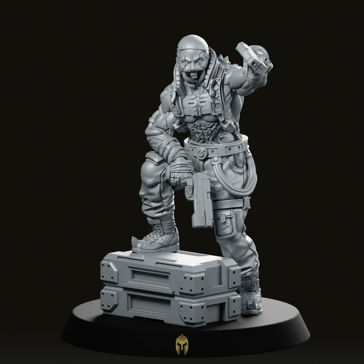 Haelstrom Gang Jawbreak Miniature - We Print Miniatures -Papsikels Miniatures