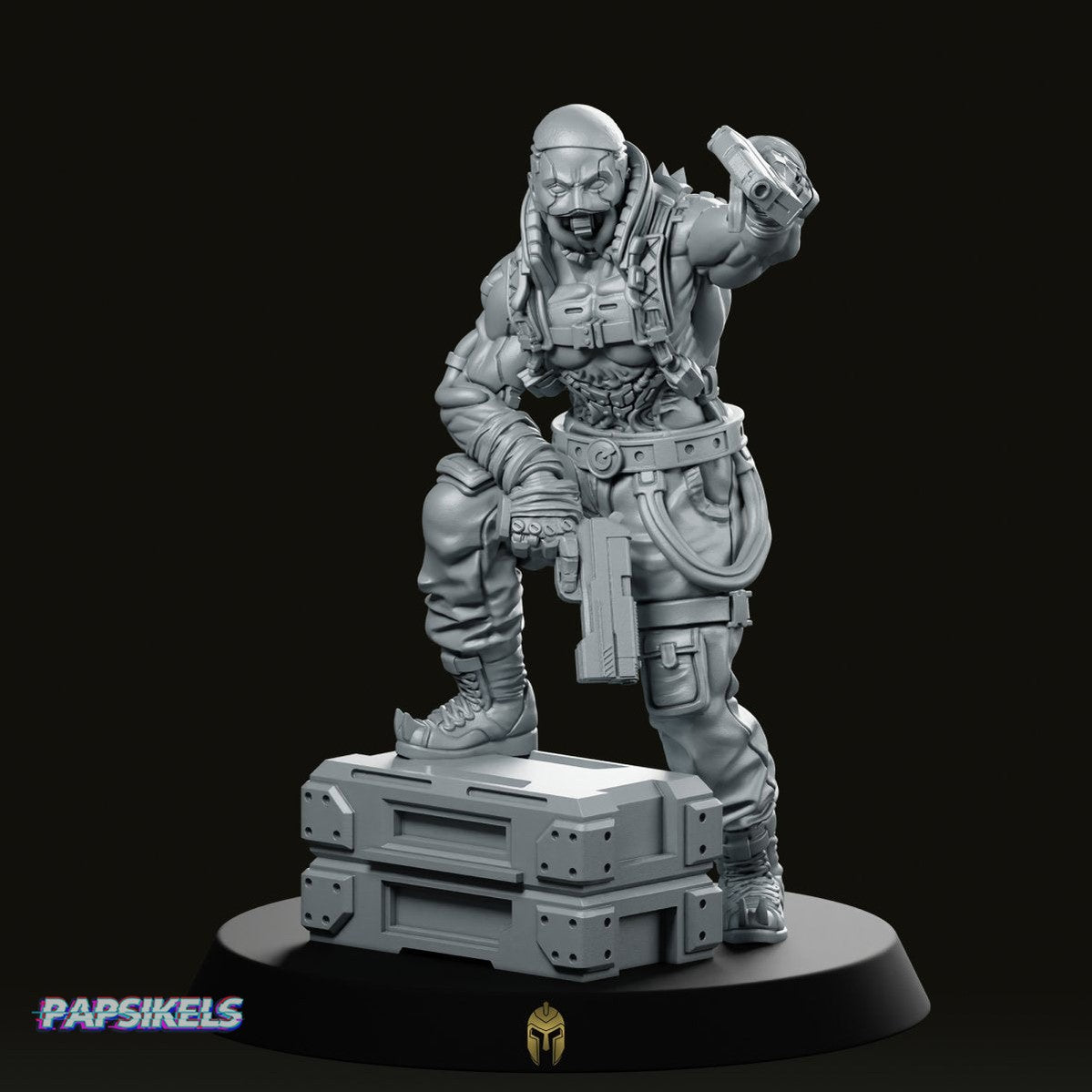 Haelstrom Gang Jawbreak Miniature - We Print Miniatures -Papsikels Miniatures