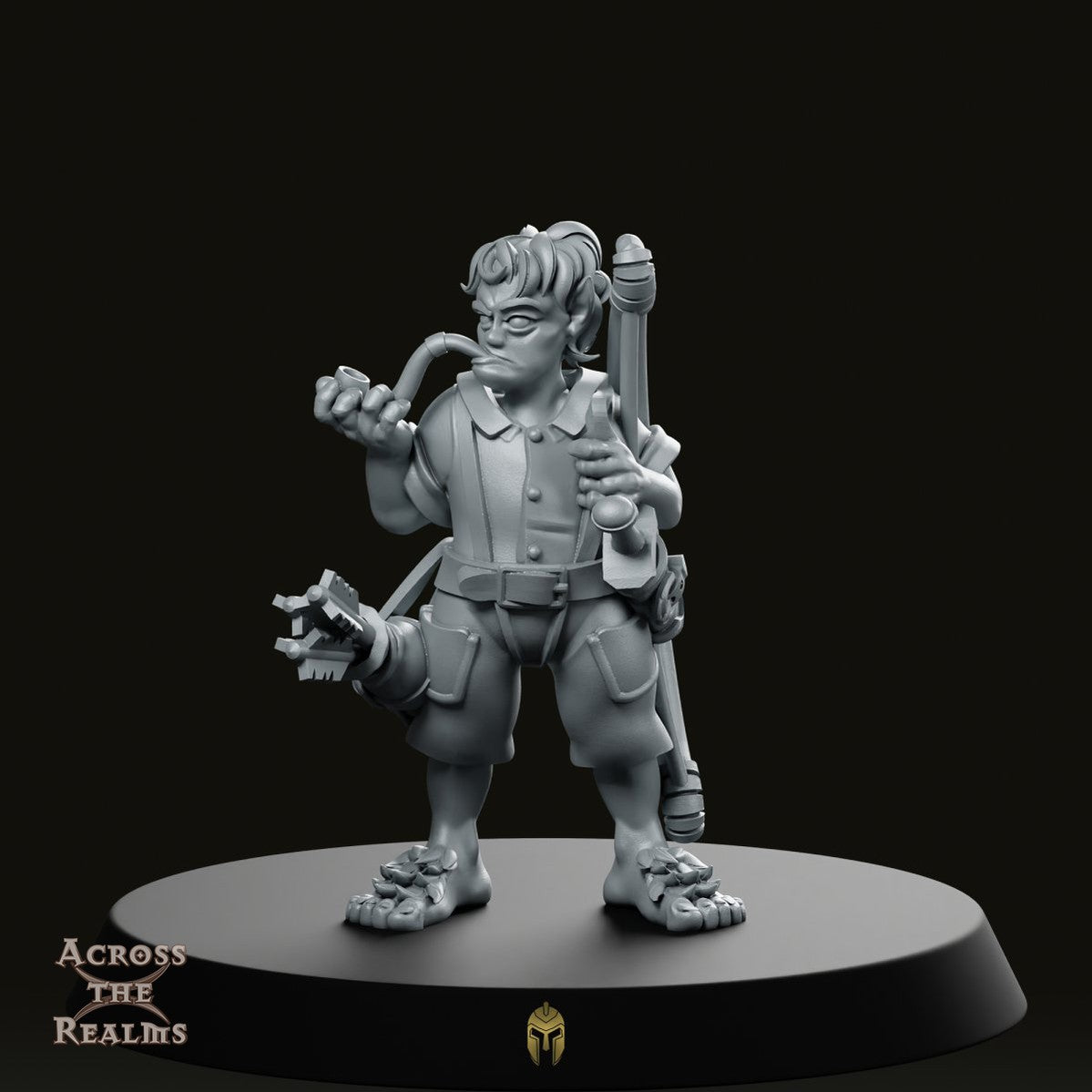 Halfling Archer 3 Miniature - We Print Miniatures -Across The Realms
