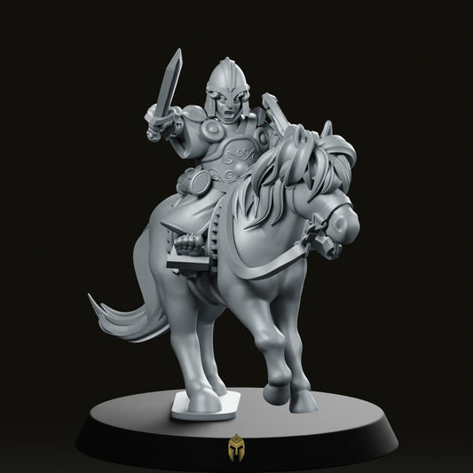 Halfling Captain Armoured Pony Miniature - We Print Miniatures -Across The Realms